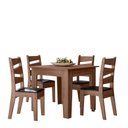 Ver imagem 4 de Conjunto Sala de Jantar0,90 com 4 Cadeiras Amêndoa 11c