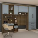 Ver imagem 1 de Guarda Roupa Solteiro Modulado Cp07 Delphi Avelã/grey L01 - Mpozenato
