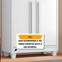 Ver imagem 4 de Armário Multiuso com 2 Portas com Chave 3 Prateleiras para Lavanderia Paris Branco