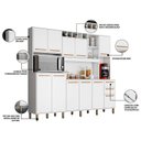 Ver imagem 3 de Kit Cozinha Compacta Petra Branco Cinamomo - Valdemóveis