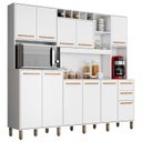 Ver imagem 1 de Kit Cozinha Compacta Petra Branco Cinamomo - Valdemóveis