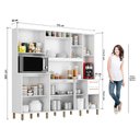 Ver imagem 2 de Kit Cozinha Compacta Petra Branco Cinamomo - Valdemóveis
