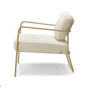 Ver imagem 6 de Poltrona Sala de Jantar Elaine Kit 2 Base Aço Dourado Linho K01 - D'rossi
