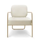 Ver imagem 5 de Poltrona Sala de Jantar Elaine Kit 2 Base Aço Dourado Linho K01 - D'rossi