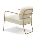 Ver imagem 7 de Poltrona Sala de Jantar Elaine Kit 2 Base Aço Dourado Linho K01 - D'rossi