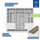 Ver imagem 5 de Guarda Roupa Casal Europa com 3 Espelho 3 Portas Minastex Branco
