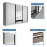 Guarda Roupa Casal Europa com 3 Espelho 3 Portas Minastex Branco - 3