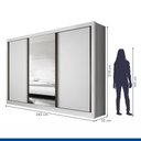 Ver imagem 3 de Guarda Roupa Casal Europa com 3 Espelho 3 Portas Minastex Branco