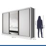 Guarda Roupa Casal Europa com 3 Espelho 3 Portas Minastex Branco - 2