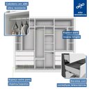 Ver imagem 4 de Guarda Roupa Casal Europa com 3 Espelho 3 Portas Minastex Branco