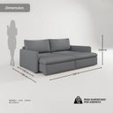Ver imagem 3 de Sofá Cama Retrátil 180cm 02 Lugares Resplendor