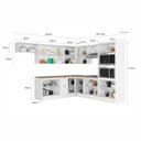 Ver imagem 2 de Cozinha de Canto Completa Modulada 12 Peças 295cm x 240cm Unna Poliman Móveis