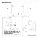 Ver imagem 3 de Kit 2 Porta Toalha Cabide Luxo para Banheiro Quadrado Inox