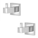 Ver imagem 1 de Kit 2 Porta Toalha Cabide Luxo para Banheiro Quadrado Inox