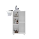 Ver imagem 2 de Armário Banheiro Organizador Compacto Nicho Porta Papel Higiênico Solution:Branco