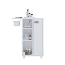 Ver imagem 1 de Armário Banheiro Organizador Compacto Nicho Porta Papel Higiênico Solution:Branco