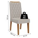 Ver imagem 4 de Conjunto de Mesa Sala de Jantar Tampo com Vidro Mond 2m 8 Cadeiras Bele Veludo Viero