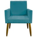 Ver imagem 6 de Kit 3 Poltronas Decorativas Confortáveis Mari - Azul-turquesa Suede