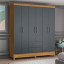 Ver imagem 1 de Guarda-Roupa Casal 6 Portas e 2 Gavetas e Pés Panamá