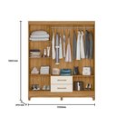 Ver imagem 3 de Guarda-Roupa Casal 6 Portas e 2 Gavetas e Pés Panamá