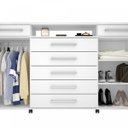 Ver imagem 3 de Cômoda 2 Portas 7 Gavetas Paris Espresso Móveis Branco