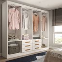 Ver imagem 2 de Guarda-roupa Casal Hilton 8 Portas 6 Gavetas Branco - Panorama Móveis