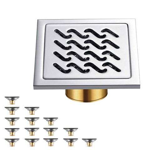 Ralo 10x10 Inox Banheiro Kit 15 Uni Anti Odor Anti Inseto Higienico Cozinha Lavanderia Quintal Anti 
