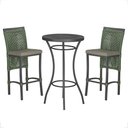 Ver imagem 1 de Mesa Bistrô e 2 Banquetas Roma Preta Corda Náutica Estofado 8 Trama Original