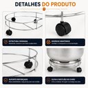Ver imagem 6 de Suporte Multiuso com Rodízios para Botijão de Gás Galão de Água Aço Cromado