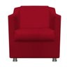 Poltrona Decorativa Tilla Suede Vermelho Bebezin - 2