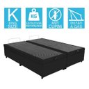Ver imagem 2 de Base Cama Box Baú Blindado Bipartido King Size Suede Preto 43x193x203