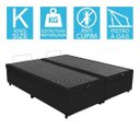 Ver imagem 2 de Base Cama Box Baú Blindado Bipartido King Size Suede Preto 43x193x203
