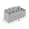 Sofá-Cama de 2 Lugares Emily Cinza 2,00M - 7