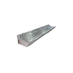 Lavatório Coletivo com 5 Torneiras 2,50m - Construinox - 4