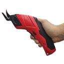 Ver imagem 3 de Tesoura Eletrica Sem Fio Corta Pano Tecido Papel Papelao Artesanato Costura Diy Resistente Multiuso 