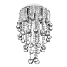 Lustre de Cristal, para Sala de Jantar e Estar , com 45 Cm de Altura, Base Inox 30cm de Diâmetro, Es - 2
