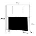 Ver imagem 2 de Cabeceira Cama Box Solteiro Donna 90Cm Branco
