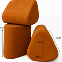 Ver imagem 5 de Kit 3 Puff Trevi Triangulo  Moderno Decorativo Para Sala Quarto Tecido Boucle