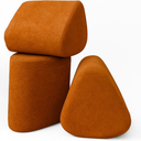 Ver imagem 3 de Kit 3 Puff Trevi Triangulo Moderno Decorativo Para Sala Quarto Tecido Boucle