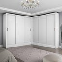Ver imagem 1 de Closet Casal Duplo Dubai 6 Portas 6 Gavetas Branco