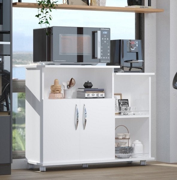 Porta Fruteira Porta Utensílios com Tampo Branco Micro-Ondas - 2