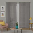 Ver imagem 1 de Cortina Gaze de Linho Flamê Basic 3,00x2,70m para Trilho Suíço Sala e Quarto:Cinza