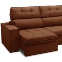 Ver imagem 5 de Sofá 4 Lugares Retrátil Reclinável Chaise Direito 288cm Solin F04 Veludo Terracota - Lyam Decor