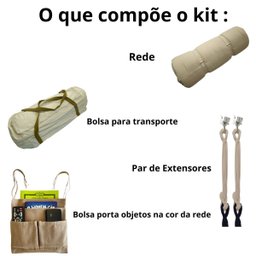 Rede Descanso Edredom 3,80 Verde Oliva Premium C/ Kit - 4