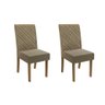 Cadeira de Cozinha Gardênia 2cad149 Madeirado Kit 2 Un Canela/suede Bege - Kappesberg - 1