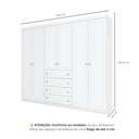 Ver imagem 3 de Guarda Roupa Casal Nova York 6 Portas 4 Gavetas Espresso Móveis Branco