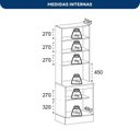 Ver imagem 6 de Paneleiro 4 Portas com Vidro 1 Nicho Micro-Ondas Poliman
