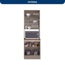 Ver imagem 4 de Paneleiro 4 Portas com Vidro 1 Nicho Micro-Ondas Poliman