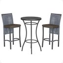 Ver imagem 1 de Mesa Bistrô e 2 Banquetas Roma Preta Corda Náutica Estofado 9 Trama Original
