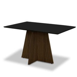 Conjunto de Mesa para Sala de Jantar com 4- Dobue - Castanho / Preto / Grafite Vlp Bordado - 2